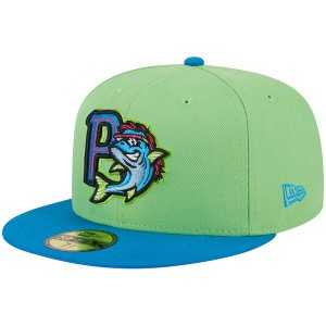 ニューエラ メンズ 帽子 アクセサリー Pensacola Blue Wahoos New Era Theme Nights Pensacola Mullets  59FIFTY Fitted Hat Green