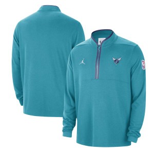 ジョーダン メンズ パーカー・スウェットシャツ アウター Charlotte Hornets Jordan Brand 2023/24 Authentic Performance HalfZip Jacke