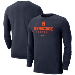 ナイキ メンズ Tシャツ トップス Syracuse Orange Nike Changeover Long Sleeve TShirt Navy