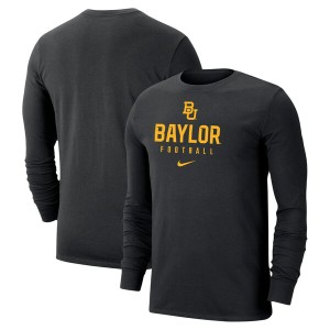 ナイキ メンズ Tシャツ トップス Baylor Bears Nike Changeover Long Sleeve TShirt Black