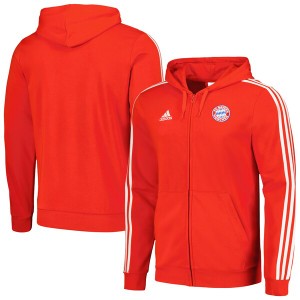 アディダス メンズ パーカー・スウェットシャツ アウター Bayern Munich adidas 2023/24 DNA FullZip Hoodie Red