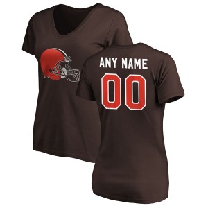 ファナティクス レディース Tシャツ トップス Cleveland Browns Fanatics Branded Women's Personalized Winning Streak Name & Number V