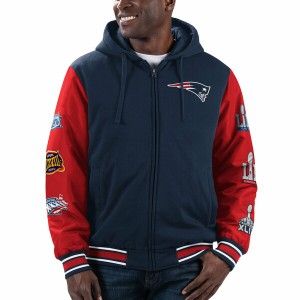 カールバンクス メンズ ジャケット＆ブルゾン アウター New England Patriots GIII Sports by Carl Banks Player Option FullZip Hoodie 