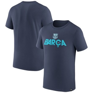 ナイキ メンズ Tシャツ トップス Barcelona Nike Mercurial Sleeve TShirt Navy