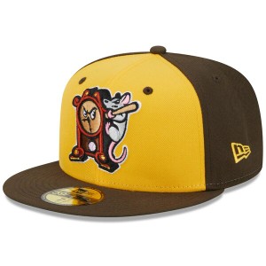 ニューエラ メンズ 帽子 アクセサリー Hickory Crawdads New Era Theme Nights Hickory Dickory Docks  59FIFTY Fitted Hat Yellow