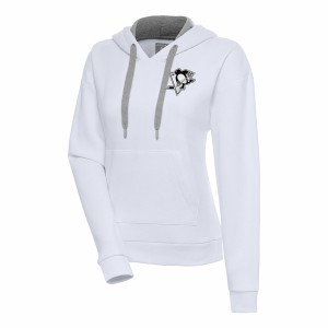 アンティグア レディース パーカー・スウェットシャツ アウター Pittsburgh Penguins Antigua Women's Metallic Logo Victory Pullover H