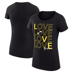 カールバンクス レディース Tシャツ トップス Utah Jazz GIII 4Her by Carl Banks Women's Basketball Love Fitted TShirt Black