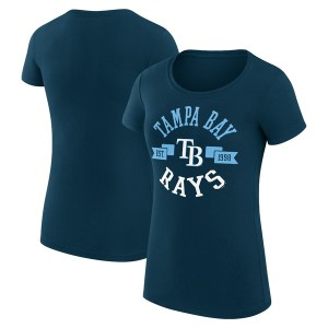 カールバンクス レディース Tシャツ トップス Tampa Bay Rays GIII 4Her by Carl Banks Women's City Graphic Fitted TShirt Navy