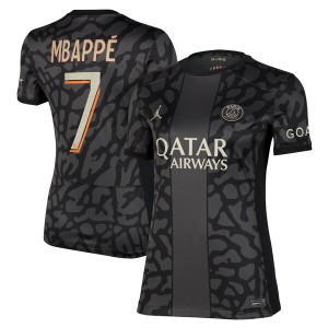 ジョーダン レディース Tシャツ トップス Kylian Mbappe Paris SaintGermain Jordan Brand Women's 2023/24 Third Stadium Replica Playe