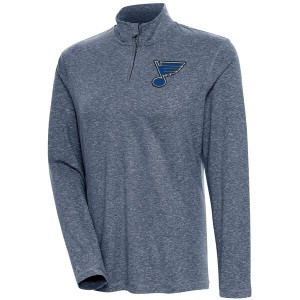 アンティグア レディース パーカー・スウェットシャツ アウター St. Louis Blues Antigua Women's Confront QuarterZip Pullover Top Hea