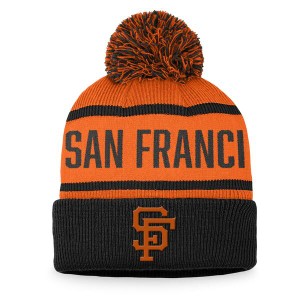 ファナティクス メンズ 帽子 アクセサリー San Francisco Giants Fanatics Branded Cooperstown Collection Cuffed Knit Hat with Pom Bl