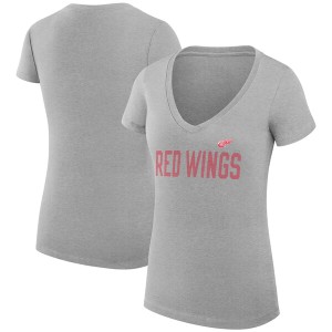 カールバンクス レディース Tシャツ トップス Detroit Red Wings GIII 4Her by Carl Banks Women's Dot Print Team VNeck Fitted TShirt 