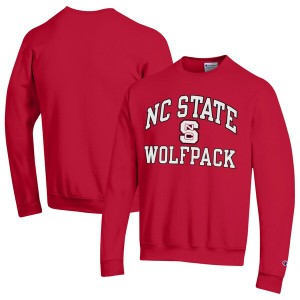 チャンピオン メンズ パーカー・スウェットシャツ アウター NC State Wolfpack Champion High Motor Pullover Sweatshirt Red
