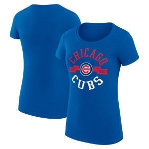 カールバンクス レディース Tシャツ トップス Chicago Cubs GIII 4Her by Carl Banks Women's City Graphic Fitted TShirt Royal