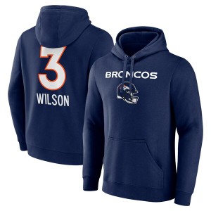 ファナティクス メンズ パーカー・スウェットシャツ アウター Russell Wilson Denver Broncos Fanatics Branded Team Wordmark Name & Nu