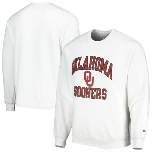 チャンピオン メンズ パーカー・スウェットシャツ アウター Oklahoma Sooners Champion High Motor Pullover Sweatshirt White