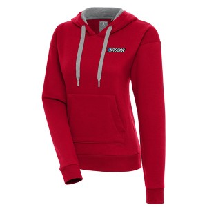 アンティグア レディース パーカー・スウェットシャツ アウター NASCAR Antigua Women's Victory Pullover Hoodie Red