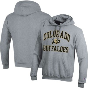 チャンピオン メンズ パーカー・スウェットシャツ アウター Colorado Buffaloes Champion High Motor Pullover Hoodie Heather Gray