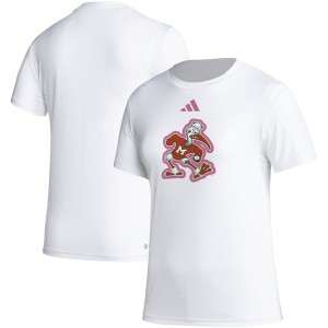 アディダス レディース Tシャツ トップス Miami Hurricanes adidas Women's AEROREADY Breast Cancer Awareness Pregame TShirt White