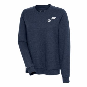 アンティグア レディース パーカー・スウェットシャツ アウター Utah Jazz Antigua Women's Action Pullover Sweatshirt Heather Navy