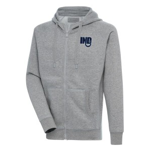 アンティグア メンズ パーカー・スウェットシャツ アウター Indianapolis Colts Antigua Victory FullZip Hoodie Heather Gray