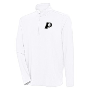 アンティグア メンズ パーカー・スウェットシャツ アウター Indiana Pacers Antigua Hunk QuarterZip Top White