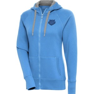 アンティグア レディース パーカー・スウェットシャツ アウター USA Swimming Antigua Women's Victory FullZip Hoodie Powder Blue