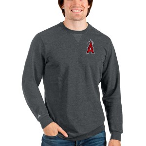 アンティグア メンズ パーカー・スウェットシャツ アウター Los Angeles Angels Antigua Reward Crewneck Pullover Sweatshirt Heathered