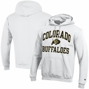 チャンピオン メンズ パーカー・スウェットシャツ アウター Colorado Buffaloes Champion High Motor Pullover Hoodie White