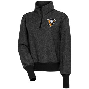 アンティグア レディース パーカー・スウェットシャツ アウター Pittsburgh Penguins Antigua Women's Upgrade HalfZip Pullover Top Hea