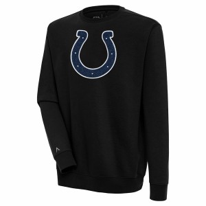 アンティグア メンズ パーカー・スウェットシャツ アウター Indianapolis Colts Antigua Victory Crewneck Pullover Sweatshirt Black