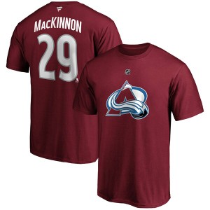 ファナティクス メンズ Tシャツ トップス Nathan MacKinnon Colorado Avalanche Fanatics Branded Big & Tall Name & Number TShirt Burg