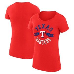カールバンクス レディース Tシャツ トップス Texas Rangers GIII 4Her by Carl Banks Women's City Graphic Fitted TShirt Red