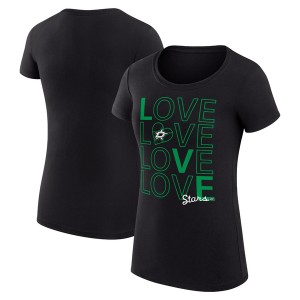 カールバンクス レディース Tシャツ トップス Dallas Stars GIII 4Her by Carl Banks Women's Hockey Love Fitted TShirt Black