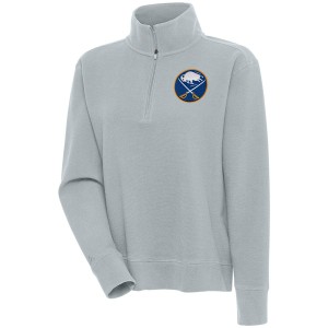 アンティグア レディース パーカー・スウェットシャツ アウター Buffalo Sabres Antigua Women's Portal QuarterZip Pullover Top Gray