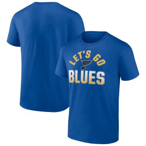 ファナティクス メンズ Tシャツ トップス St. Louis Blues Fanatics Branded Open Net TShirt Blue