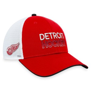 ファナティクス メンズ 帽子 アクセサリー Detroit Red Wings Fanatics Branded Authentic Pro Rink Trucker Adjustable Hat Red