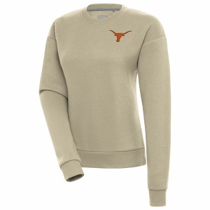 アンティグア レディース パーカー・スウェットシャツ アウター Texas Longhorns Antigua Women's Victory Pullover Sweatshirt Khaki