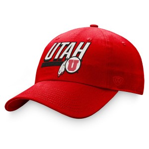 トップ・オブ・ザ・ワールド メンズ 帽子 アクセサリー Utah Utes Top of the World Slice Adjustable Hat Red