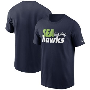 ナイキ メンズ Tシャツ トップス Seattle Seahawks Nike Hometown Collection Team TShirt College Navy