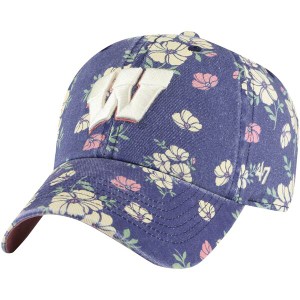 フォーティーセブン レディース 帽子 アクセサリー Wisconsin Badgers '47 Women's Primrose Clean Up Adjustable Hat Navy