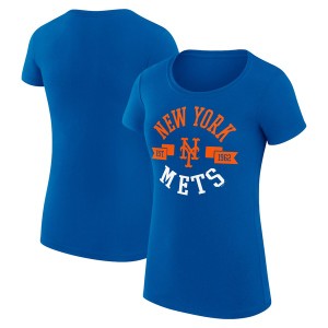 カールバンクス レディース Tシャツ トップス New York Mets GIII 4Her by Carl Banks Women's City Graphic Fitted TShirt Royal