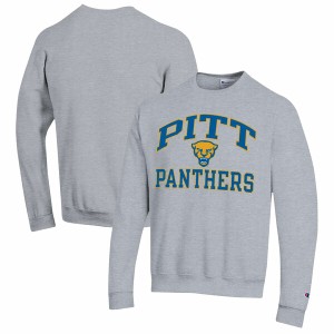 チャンピオン メンズ パーカー・スウェットシャツ アウター Pitt Panthers Champion High Motor Pullover Sweatshirt Heather Gray