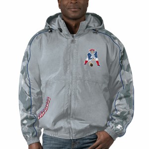 スターター メンズ ジャケット＆ブルゾン アウター New England Patriots Starter Thursday Night Gridiron Throwback FullZip Jacket Gr