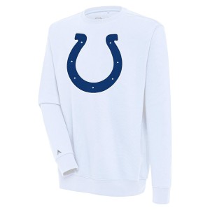 アンティグア メンズ パーカー・スウェットシャツ アウター Indianapolis Colts Antigua Victory Pullover Sweatshirt White