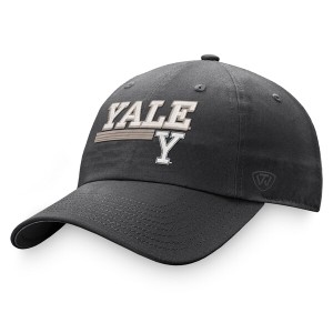 トップ・オブ・ザ・ワールド メンズ 帽子 アクセサリー Yale Bulldogs Top of the World Slice Adjustable Hat Charcoal