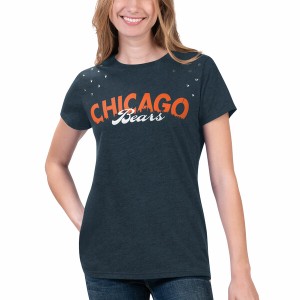 カールバンクス レディース Tシャツ トップス Chicago Bears GIII 4Her by Carl Banks Women's Main Game TShirt Heathered Navy