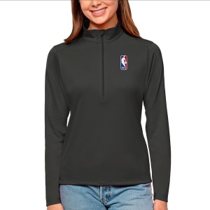 アンティグア レディース パーカー・スウェットシャツ アウター WNBA Antigua Women's Logowoman Tribute HalfZip Pullover Charcoal