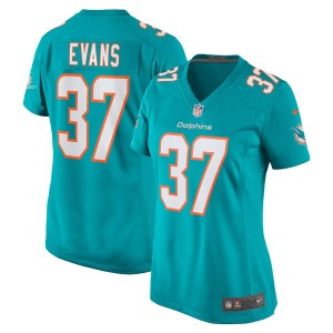 ナイキ レディース Tシャツ トップス Darrynton Evans Miami Dolphins Nike Women's Team Game Jersey Aqua