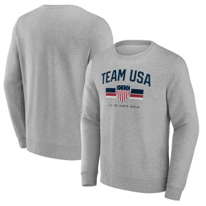 ファナティクス メンズ パーカー・スウェットシャツ アウター Team USA Fanatics Branded Collegiate Stripes Crew Pullover Sweatshirt 